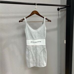 🚩steal authentic Alexander Wang Light Gray Fitted Dress
